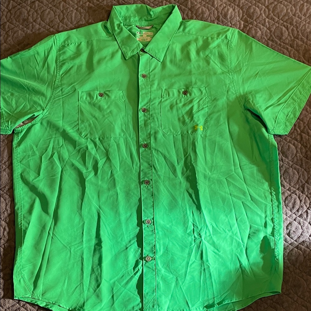 New Under Armour Vibrant Green Casual Shirt